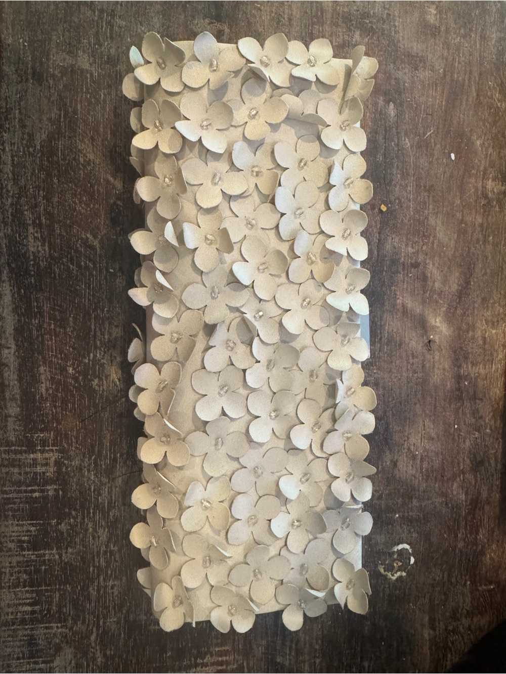 Sondra Roberts Clutch Flower Petal Design with silver chain